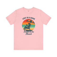 Beach Reading Lover Unisex Tee, Summer Shirt, Lost in a Book T-Shirt, Gift for Bookworms, Vacation Style, Relaxed Fit