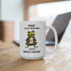 Funny Frog Graphic Mug, white ceramic mug, 11oz, 15oz,