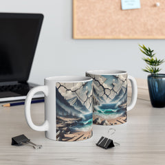 Serene Ocean Beach Nature-Inspired Ceramic Mug - 11oz & 15oz Options