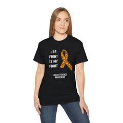 Her Fight Is My Fight Limb Difference Awareness - Unisex Ultra Cotton Tee | Amputee, Leg Amputee. Arm Amputee, Prosthetic Wearer Gift,