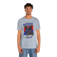 Personalized With Your Dogs Image and Name Patriotic Unisex Jersey Short Sleeve Tee