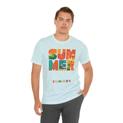 Summer Graphic Tee — Colorful Tropical "SUMMER" Typography T-Shirt