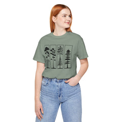 Nature-Inspired Unisex Jersey Tee, Tree Graphic T-Shirt, Eco-Friendly Fashion, Gift for Nature Lovers, Casual Wear, Outdoor Adventure