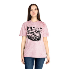 Love Me Love My Chickens Graphic Unisex Color Blast T-Shirt