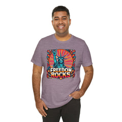 July 4th Statue Of Liberty Freedom - Graphic Unisex Short Sleeve Tee