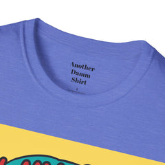 OH MY GOD Blonde Wearing Star Shaped Glasses Pop Art Girl Unisex Softstyle T Shirt