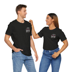 Halloween Scare Actor - Front and Back Graphic Unisex Jersey Short Sleeve Tee