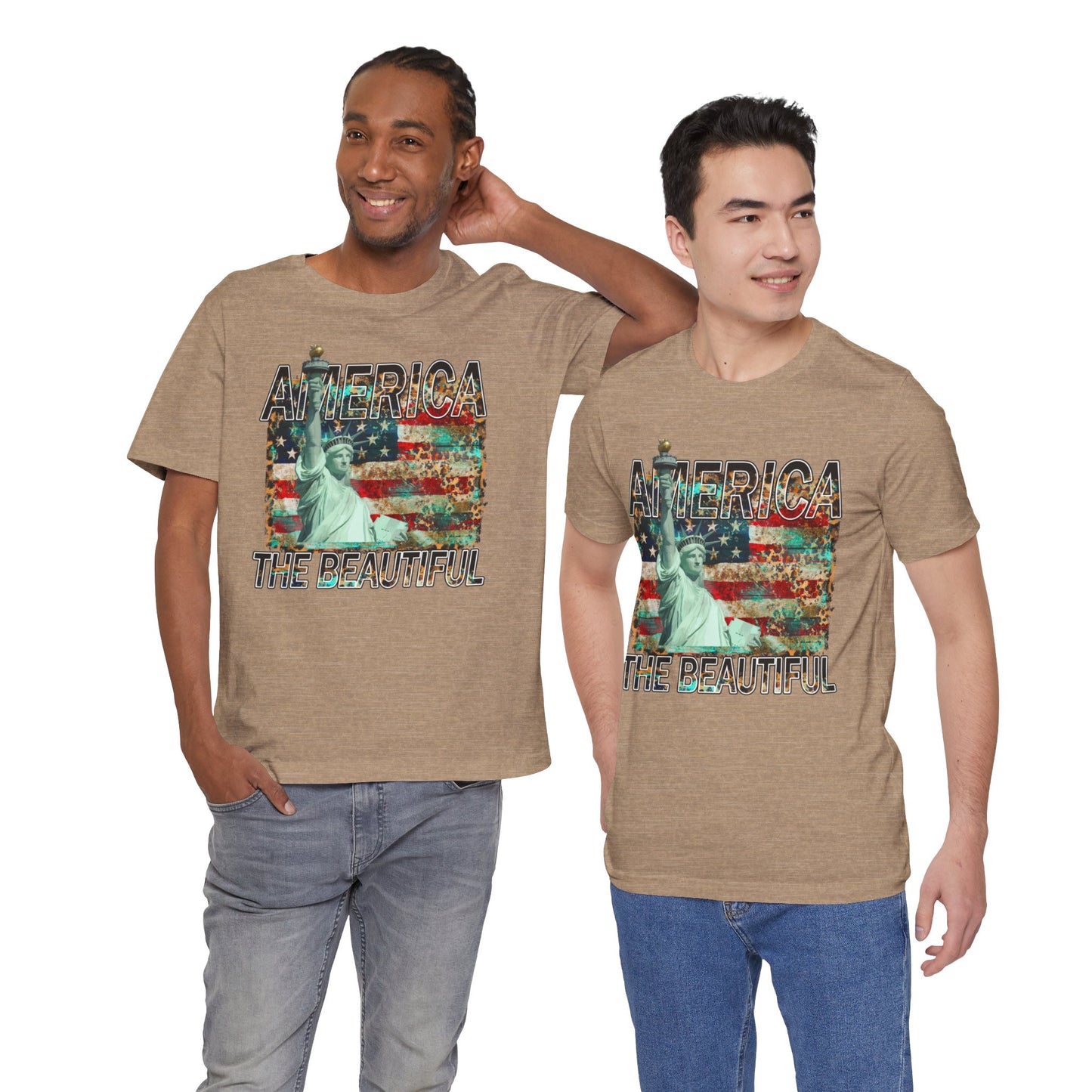 Statue Of Liberty, America The Beautiful, Unisex Jersey Short Sleeve Tee