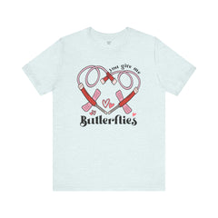 Phlebotomist Heart Butterflies Tee