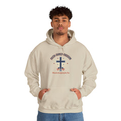 Faith & Freedom Cross Hoodie | Patriotic, Faith-Based July 4th Vintage Americana
