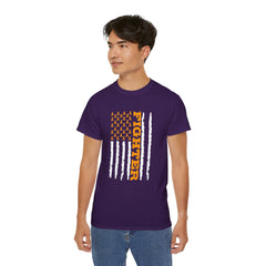Fighter on a American Flag with Limb Awareness Stars / Amputee / Amputation / Leg / Arm / / Prosthetic / Unisex Ultra Cotton Tee