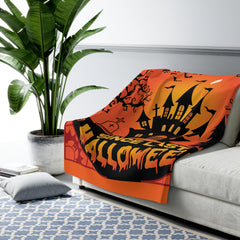 Halloween-Ready Sherpa Fleece Blanket — "I Have Been Ready For Halloween Since Last Halloween" Graphic
