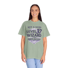 Level 37 Wizard T-Shirt — "Not a Nerd" THAC0 Survivor D&D Gamer Tee