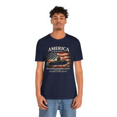 America 250th Submarine 125th Flag T-Shirt — Vintage USA Military Tee