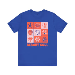 Beachy Soul Unisex Jersey Tee - Perfect Summer Vibes, Casual Wear, Gift for Beach Lovers, Vacation Outfit, Relaxed Style