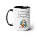 Marilyn Monroe Graphic Mug, A woman's beauty quote