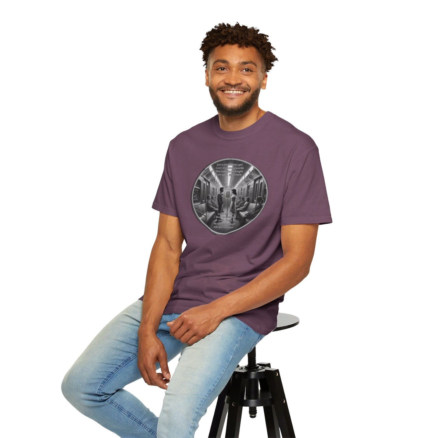 Don't Stop Believin Graphic Unisex Garment-Dyed T-shirt