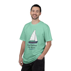 Hempstead Bay Sailing Club Graphic T-Shirt — "Real Sailors Fly Scots" Nautical Tee