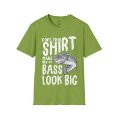 Does This Shirt Make My Bass Look Big Unisex Softstyle T-Shirt  A unique gift idea for people who love to fish