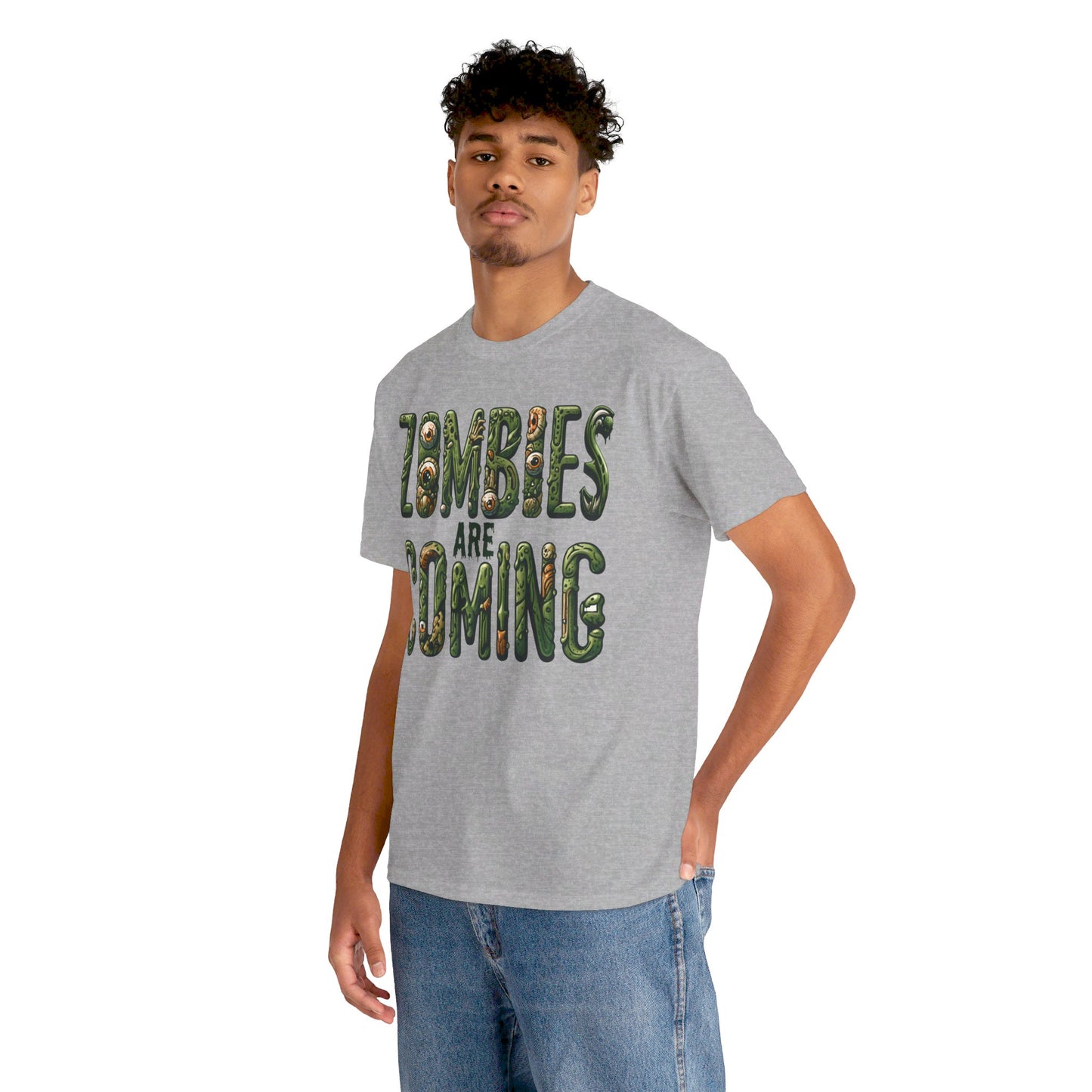 ZOMBIES ARE COMING! Graphic Unisex Heavy Cotton Tee