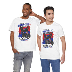 Personalized With Your Dogs Image and Name Patriotic Unisex Jersey Short Sleeve Tee