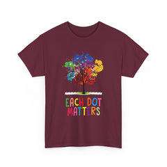 EACH DOT MATTERS Tree Unisex Heavy Cotton Tee / International Dot Day / Happy Dot Day / Teachers / Children / Elementary School