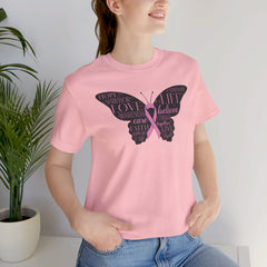 Butterfly Cancer Awareness and Survivor - Unisex Jersey Short Sleeve Tee