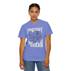 Octopus, Protect Our Ocean -  Graphic Unisex Garment-Dyed T-shirt