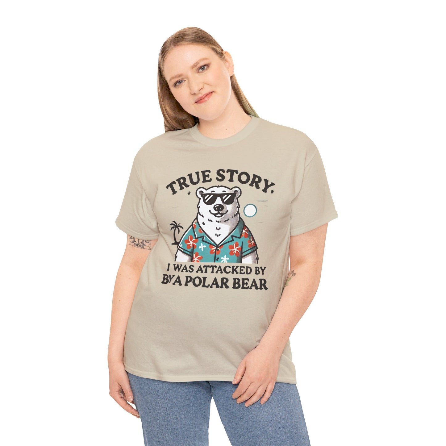 True Story I Was Attacked By A Polar Bear - Unisex Garment-Dyed T-shirt