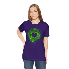 Galaxy Heart Tee — Purple or Green Splatter Heart T-Shirt