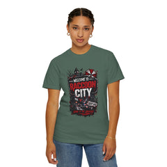 Raccoon City Graphic T-Shirt — "Welcome to Raccoon City" Horror Gamer Tee
