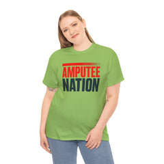 Amputee Nation Unisex Heavy Cotton Tee, Support Shirt, Gift for Amputees, Awareness Apparel, Casual Comfort Wear