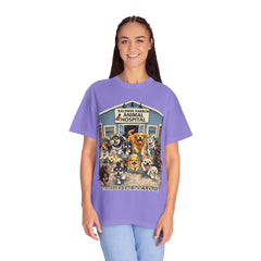 Pitbull Added "Who Let the Dogs Out?" Baldwin Harbor Animal Hospital Cute Vet Clinic T Shirt