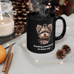 Yorkshire Terrier Black Mug (11oz, 15oz), Brewing Pawsitivity In Every Cup