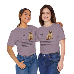 Cat Sociopath Defintion - Unisex Jersey Short Sleeve Tee