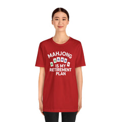 Mahjong Retirement Plan Tee, Fun Unisex T-Shirt for Game Lovers, Perfect Gift for Retirees, Mahjong Enthusiasts, Casual Wear