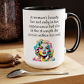 Marilyn Monroe Graphic Mug, A woman's beauty quote