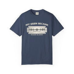 My SSBN Became Razor Blades Graphic Vintage Submarine Veteran Tee