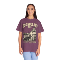 USS Holland SS-1 Submarine Vintage Graphic T-Shirt — Navy History Tee
