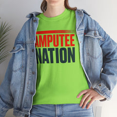 Amputee Nation Unisex Heavy Cotton Tee, Support Shirt, Gift for Amputees, Awareness Apparel, Casual Comfort Wear