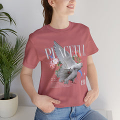 Peaceful Flowers With Dove Unisex Tee
