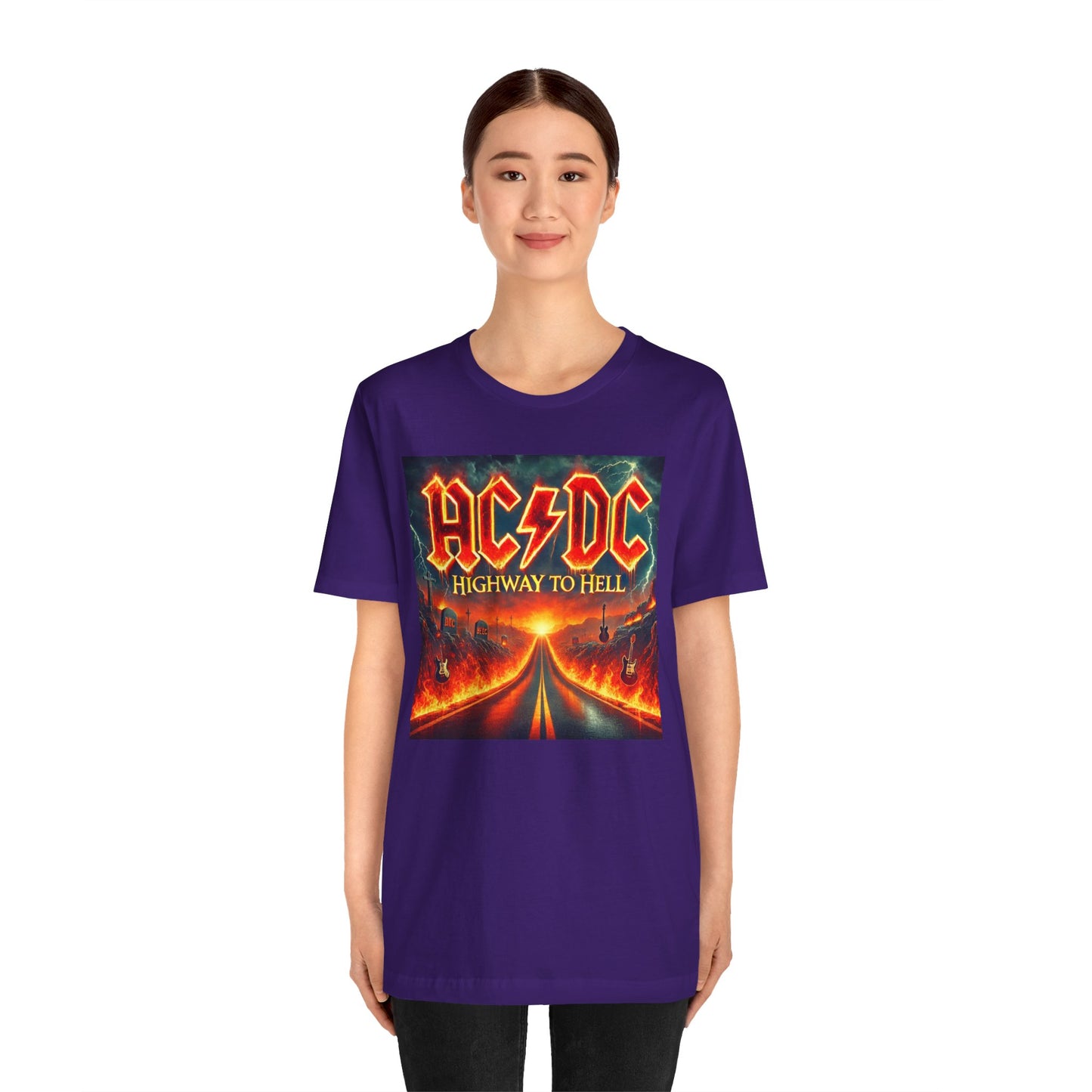 Inspired By AC DCs Highway To Hell - Graphic Unisex Jersey Short Sleeve Tee