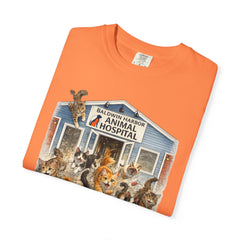 Front Graphic "Who Let the Cats Out?" Baldwin Harbor Animal Hospital Cute Vet Clinic T Shirt