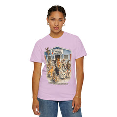 Front Graphic "Who Let the Cats Out?" Baldwin Harbor Animal Hospital Cute Vet Clinic T Shirt