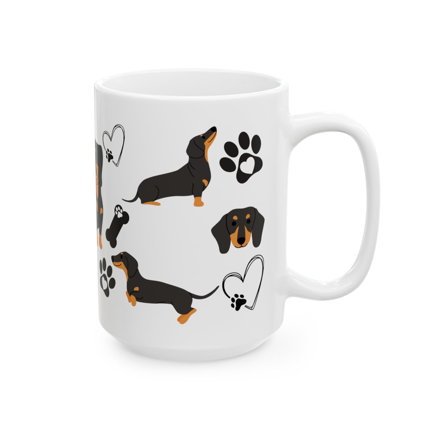 Dachsund Sausage Dog, Ceramic Mug, (11oz, 15oz)