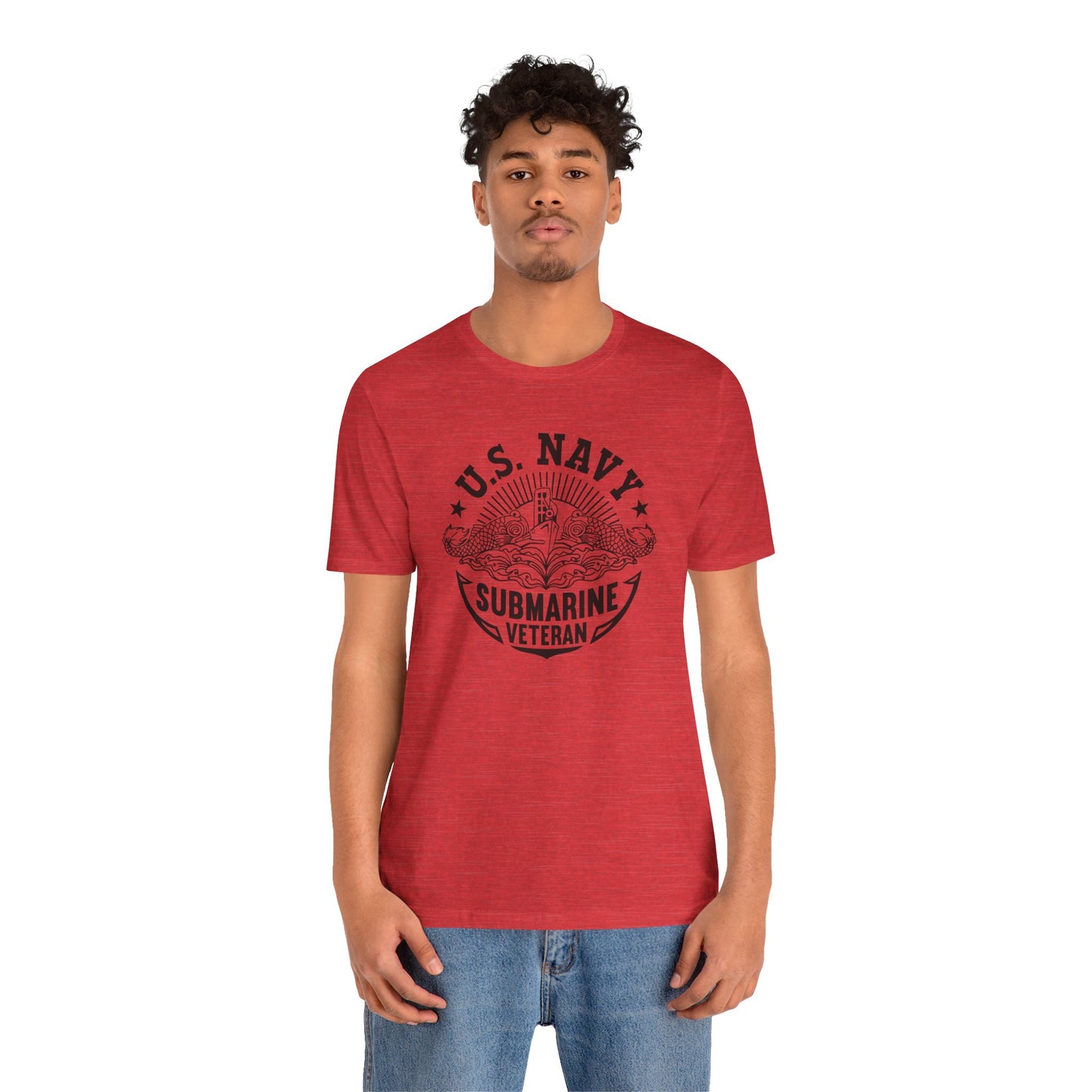 US Navy Submariner Veteran RED Friday, Unisex Jersey Short Sleeve Tee