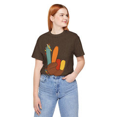 Thankful Teacher T‑Shirt – Hand Turkey Teacher Appreciation Tee