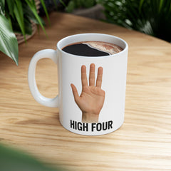 Funny Amputee High Four Ceramic Mug