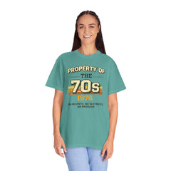 70s Retro Tee – "Property of the 70s 1976" Vintage Graphic T-Shirt