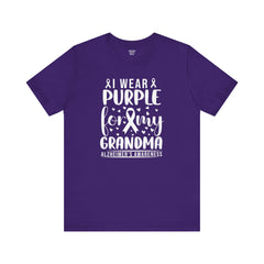 I Wear PURPLE For My Grandma, Unisex Short Sleeve Tee